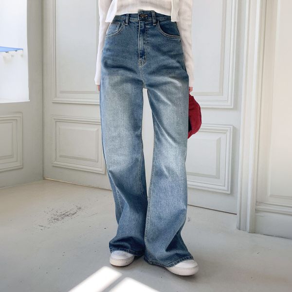 韓｜7STAR〃1433寬腿牛仔褲｜S-XXL 高腰牛仔褲
牛仔寬褲
直筒牛仔褲
落地牛仔褲
顯瘦長褲
修�腿牛仔褲
寬褲穿搭
韓系牛仔褲
顯高褲款
日常百搭牛仔褲