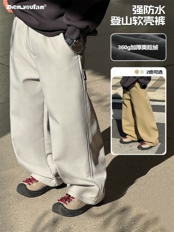 05120509｜ZNF秋冬〃9638防水加絨休閒褲｜110-170 童裝登山褲, 兒童刷毛褲, 防水褲, 軟殼褲, 童裝保暖褲, 加絨彎刀褲, 戶外褲, 防風防寒褲, 男童長褲, 女童長褲, 秋冬童裝, 登山健行褲, 童裝機能褲