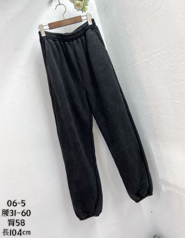 05110102┃秋冬〃065水洗黑色收口運動褲 厚刷毛長褲, 束口長褲, 鬆緊腰褲, 保暖褲, 秋冬長褲, 加厚長褲, 韓系褲, 寬鬆褲, 休閒長褲, 女生運動褲