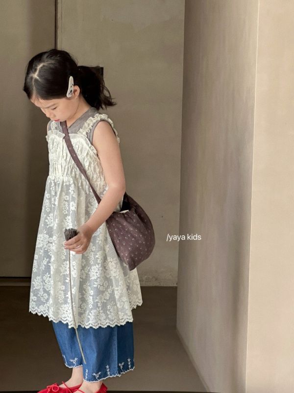 05061210┃夏〃蕾絲吊帶裙牛仔褲┃90-140┃250626結單 