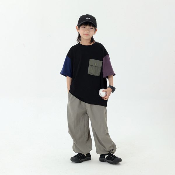 05040712┃CB家夏〃XK071兩色口袋拼色T┃100-160┃0410結單 