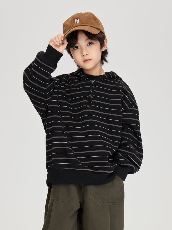 05110316┃TFYU秋冬〃條紋加絨連帽T┃100-170 - 兒童帽T套裝
- 條紋刷毛上衣
- 極寬版垂墜褲
- 秋冬童裝推薦
- 100–170 尺寸童裝
- 男童女童街頭風
- 保暖不扎膚
- 顆粒絨內裡
- 中性童裝穿搭
- 韓系童裝套裝