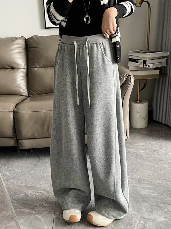 05112805｜秋冬〃1555保暖顯瘦休閒彎刀褲｜F 休閒褲、寬褲、棉褲、運動褲、女裝長褲、抽繩褲、1555、秋冬棉褲