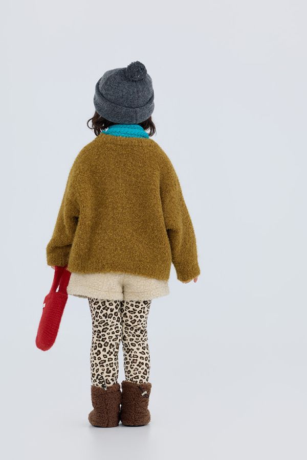 05110511┃右右秋冬〃25816豹紋加絨內搭褲┃90-150 豹紋內搭褲、加絨打底褲、童裝內搭褲、保暖褲、韓版童裝、冬季童裝、修身內搭、兒童加絨褲、親膚長褲、中性童褲