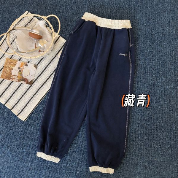 05111301┃CXN家秋冬〃10301六色澳粒絨拼接束口褲┃120-170 兒童長褲, 童裝長褲, 兒童加絨褲, 內刷毛長褲, 秋冬褲子, 男女童運動褲, 束口長褲, 加厚保暖褲, 童裝休閒褲, 120-170, 青少年長褲, 親子褲, 學生長褲, 保暖童褲, 冬季童裝