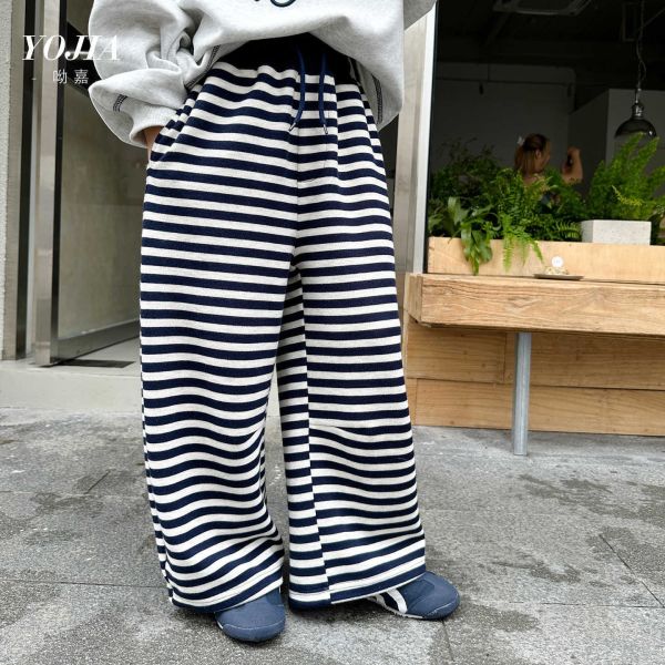 05072810┃YOJIA秋〃QK129條紋寬褲┃110-170┃250810結單 