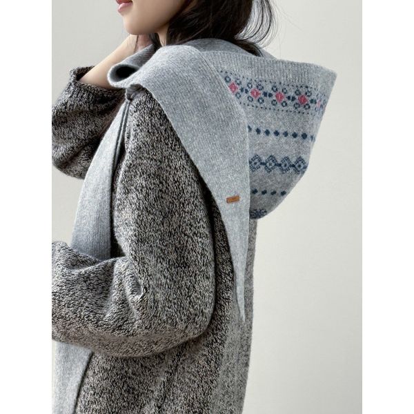 05120201｜YS秋冬〃571四色緹花針織帽｜F 民族風圍巾, 針織披肩, 冬季圍巾, 圖騰圍巾, 雙面圍巾, 保暖圍巾, 披肩斗篷, 秋冬配件, 流蘇圍巾, 百搭圍巾, 氣質圍巾, 穿搭配件