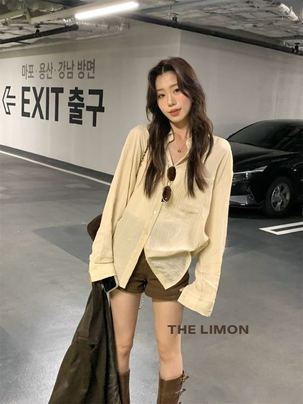 05081108┃LEMON秋〃9053兩色肌理感襯衫┃F┃250825結單 