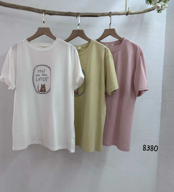 台┃夏〃8380三色貓咪印花T┃3色┃0410結單 