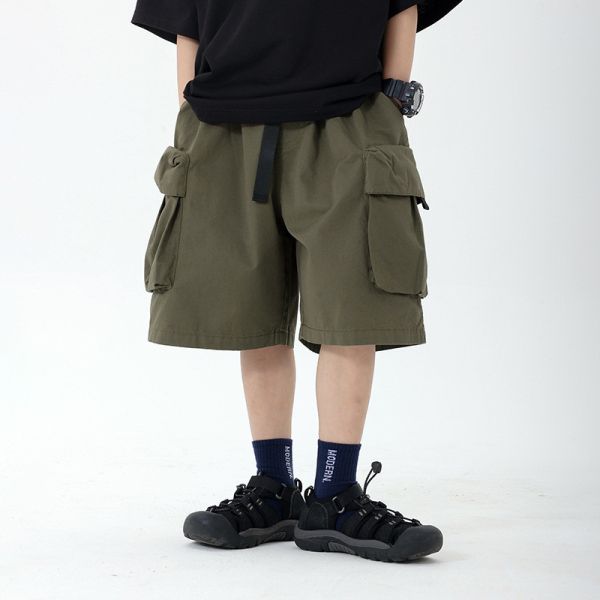 05040715┃CB家夏〃XK038三色織帶立體口袋短褲┃100-160┃0410結單 