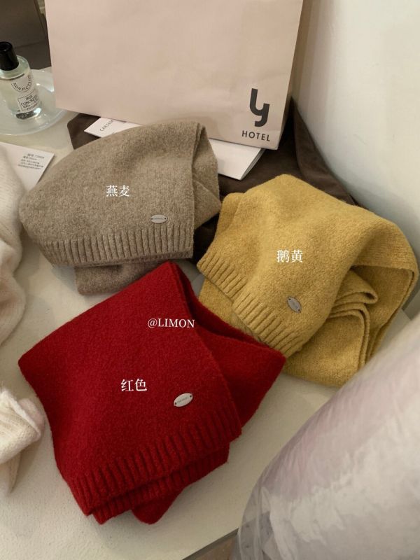 05110603┃LEMON〃1197小銀標純色混紡羊毛圍巾 羊毛圍巾、針織圍巾、保暖圍巾、素色圍巾、秋冬圍巾、韓版圍巾、情侶圍巾、禮物圍巾、柔軟圍巾、冬季配件