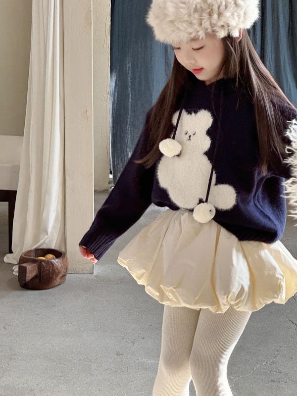 05120209｜小瑜家秋冬〃針織毛球連帽毛衣｜90-150 童裝衛衣
熊熊衛衣
女童帽T
刷毛衛衣
加厚童裝
連帽上衣
秋冬童裝
可愛童裝
90-150童裝
兒童造型上衣