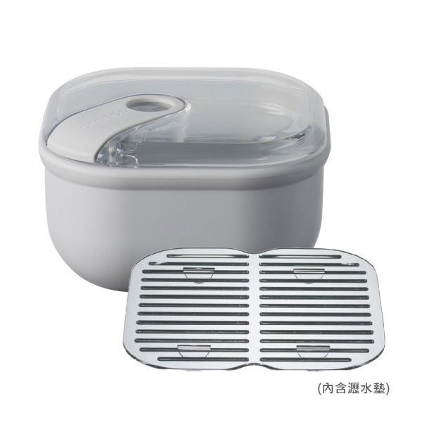 OMADA Pull Box易拉保鮮盒 方型/大/2L 附瀝水墊 (四色可選) M6652 