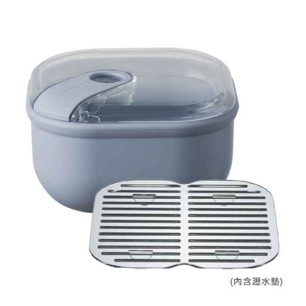 OMADA Pull Box易拉保鮮盒 方型/大/2L 附瀝水墊 (四色可選) M6652 