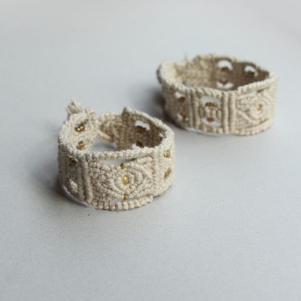 Square-arranged bracelet マクラメレース スクエアアレンジブレスレット,マクラメレース, macrame