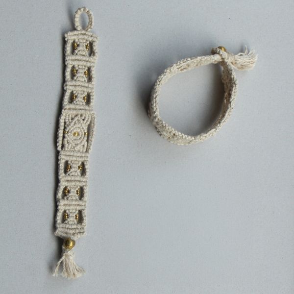 Square-arranged bracelet マクラメレース スクエアアレンジブレスレット,マクラメレース, macrame