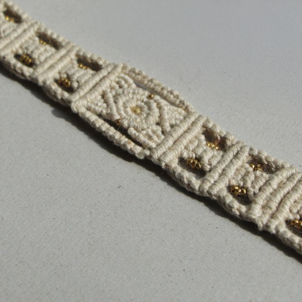 Square-arranged bracelet マクラメレース スクエアアレンジブレスレット,マクラメレース, macrame