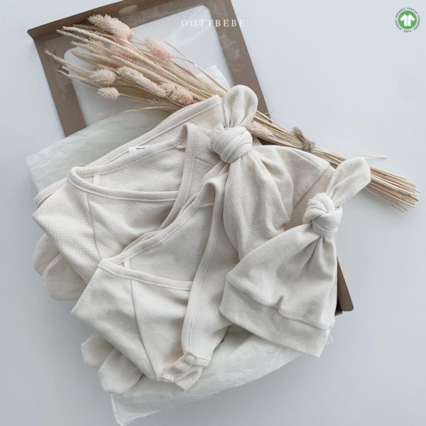新生兒有機棉套裝組 OOTT BEBE,有機棉,韓國有機棉,網眼新生兒套裝