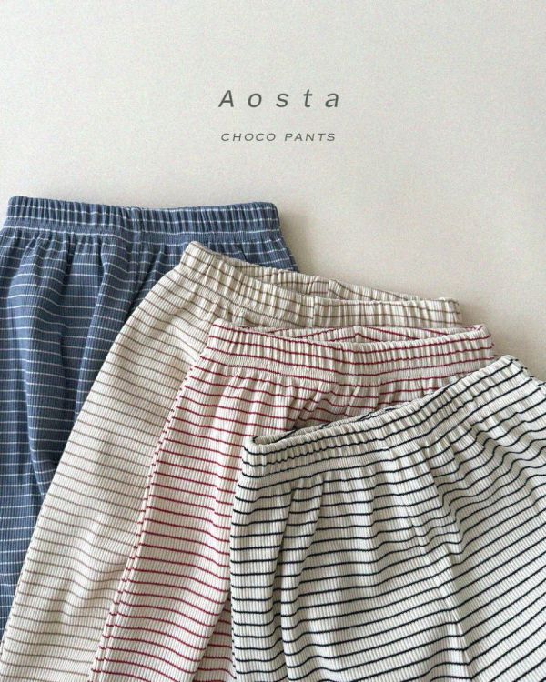 橫紋百搭基本款棉褲 