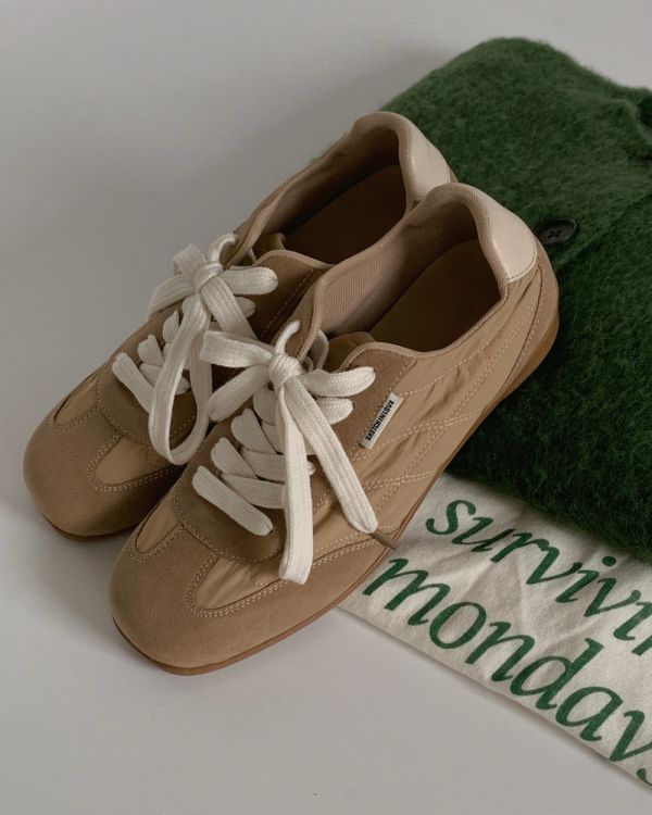 Comfor Sneakers 韓國拿鐵色德訓鞋日常百搭 sketch in love,韓國女鞋推薦,