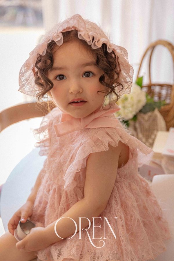 Bebe-珍妮蕾絲紗裙包屁衣 姊妹裝 (帽子另售) 