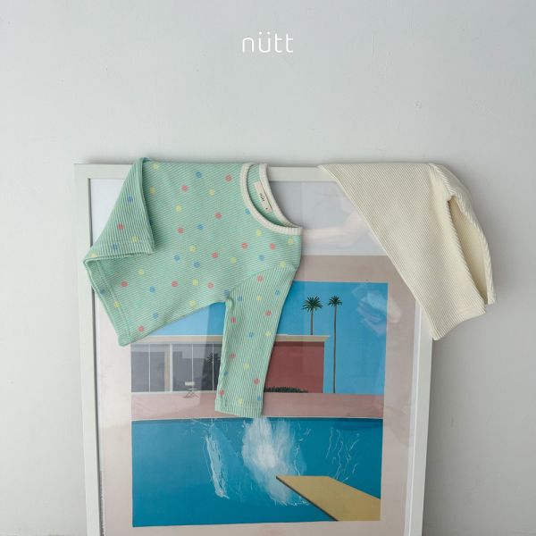 點點羅紋家居服 長袖上衣+長褲 