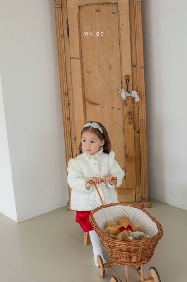 暖呼呼愛心壓紋奶油夾克 