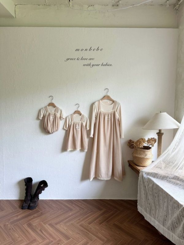 親子系列 森系背心長洋裝 包屁衣 