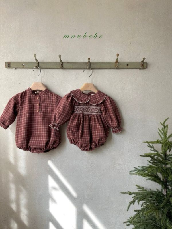 男寶款 英式格紋小立領連身衣 