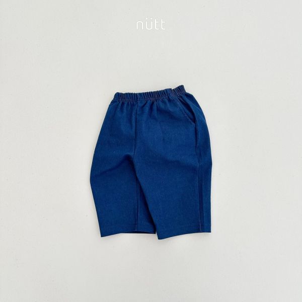 寬版休閒牛仔質感長褲 