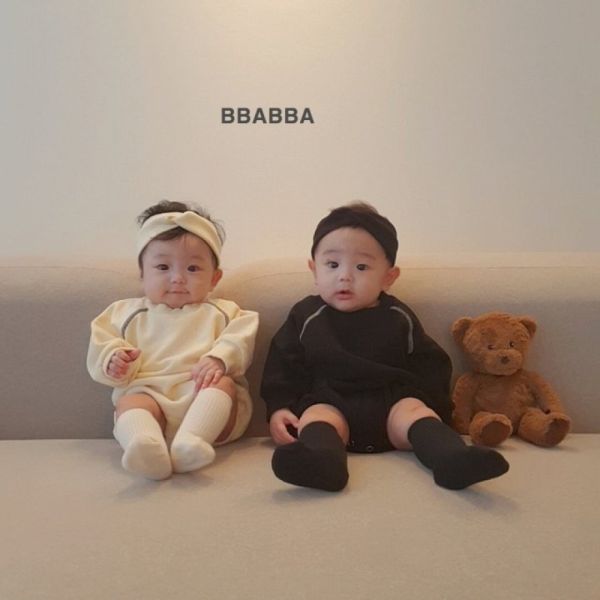 版型很好看的親子長袖落肩大學T BBABBA Korea,童裝,韓國童裝