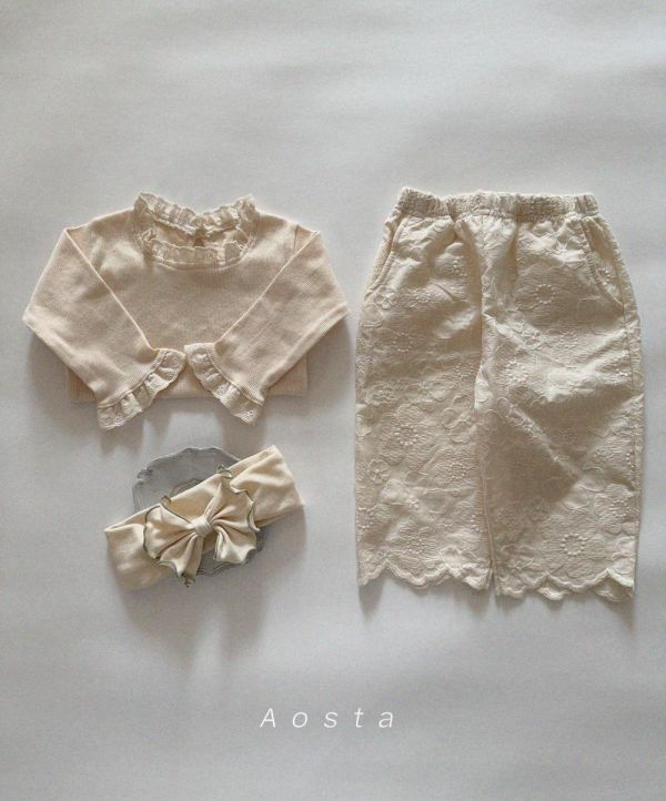 花仙子 小碎花氣質上衣蕾絲領 Aosta,韓國童裝代購,蘿菈衣櫥,Laurababy,韓系童裝,小碎花,Aosta春裝