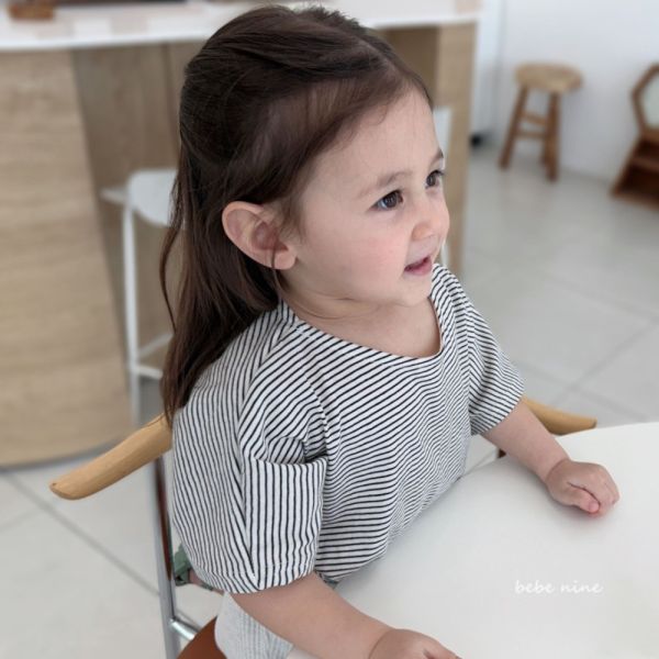 條紋短袖休閒上衣 姊妹裝 