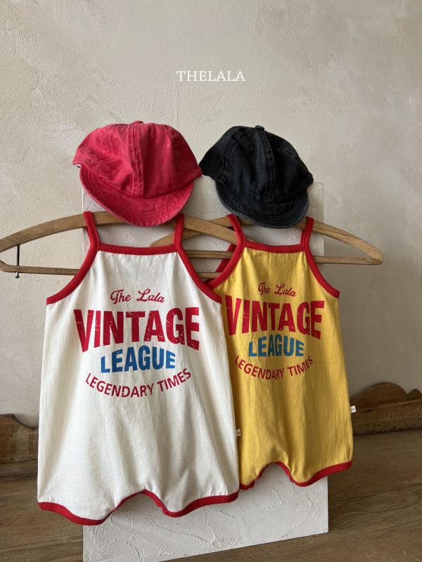 VINTAGE美式印花背心寶寶包屁衣 