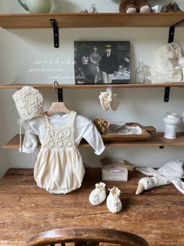 手鉤蕾絲小花手套/襪套 Free(~6m) 