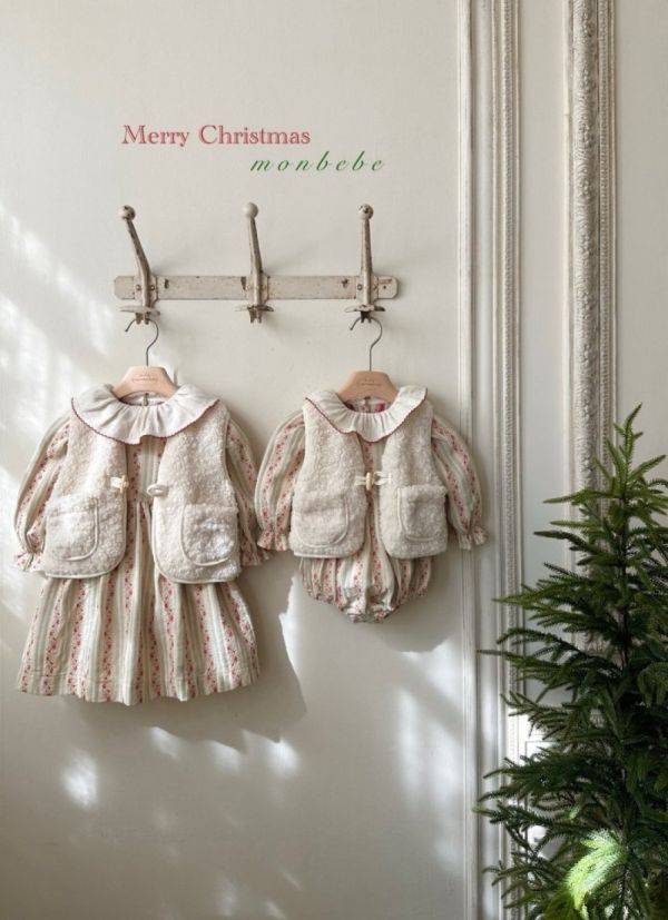 小童款 南法田園風碎花紋理洋裝 姊妹裝 