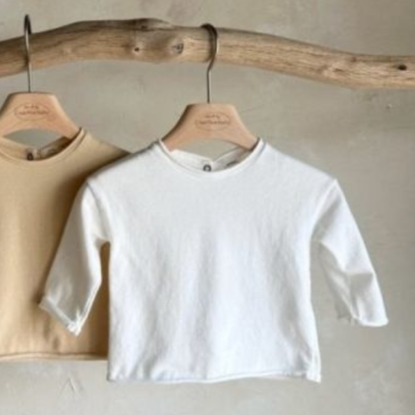 純色簡約長袖上衣 