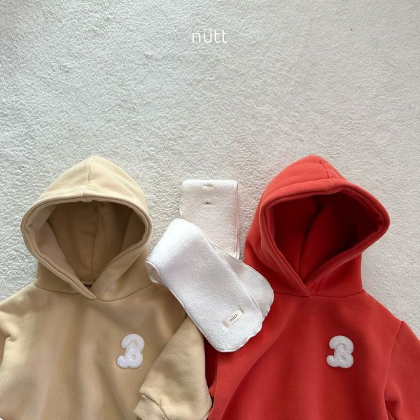 Dori連帽圍巾套裝 寶寶冬裝,帽T,橙色童裝