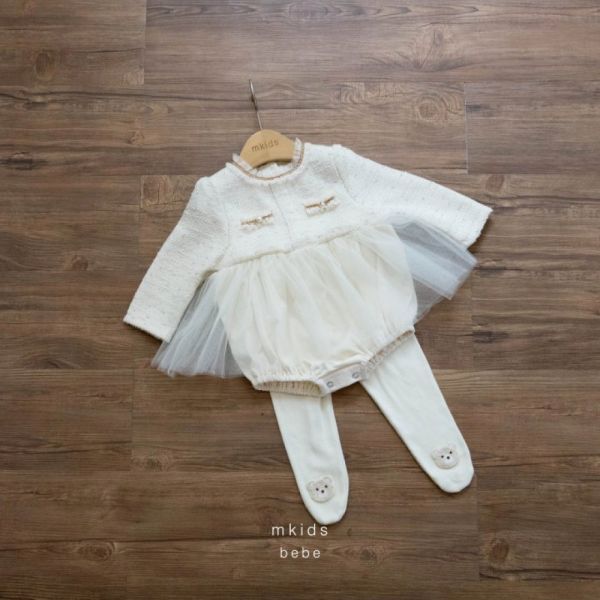 小香紗裙姊妹服 洋裝 寶寶包屁衣 