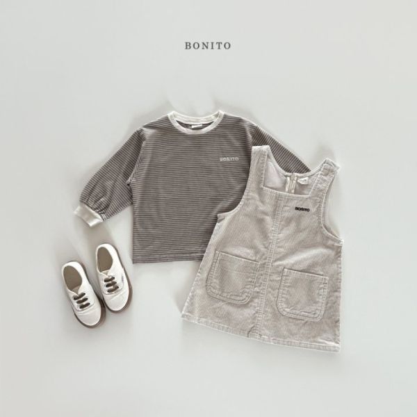 燈芯絨口袋背心裙 姊妹裝 