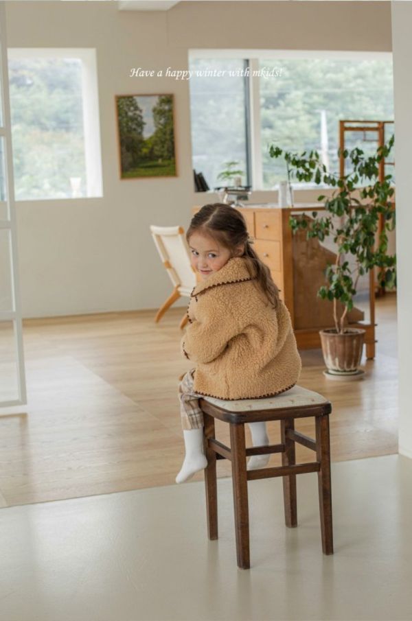 焦糖瑪奇朵羔羊絨質感大衣 