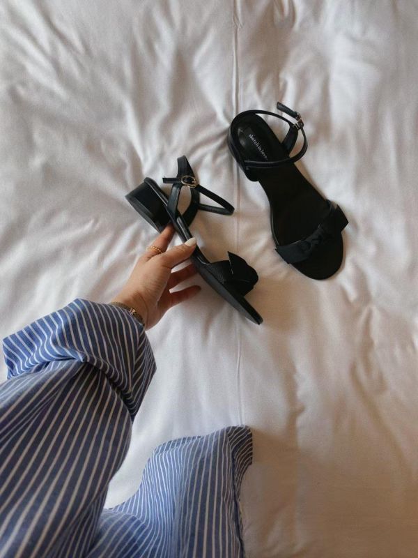 親子鞋系列 緞帶蝴蝶結涼鞋 