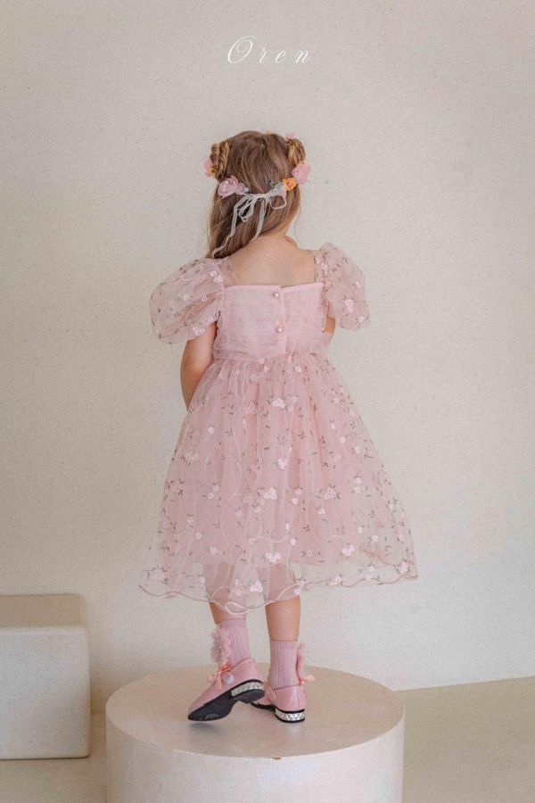 生日派對推薦 童話公主玫瑰刺繡質感紗裙 