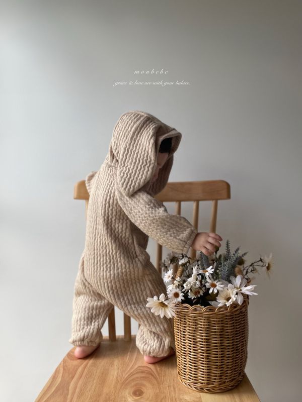 邦尼兔連身針織排扣兔裝 Monbebe Korea,monbebe