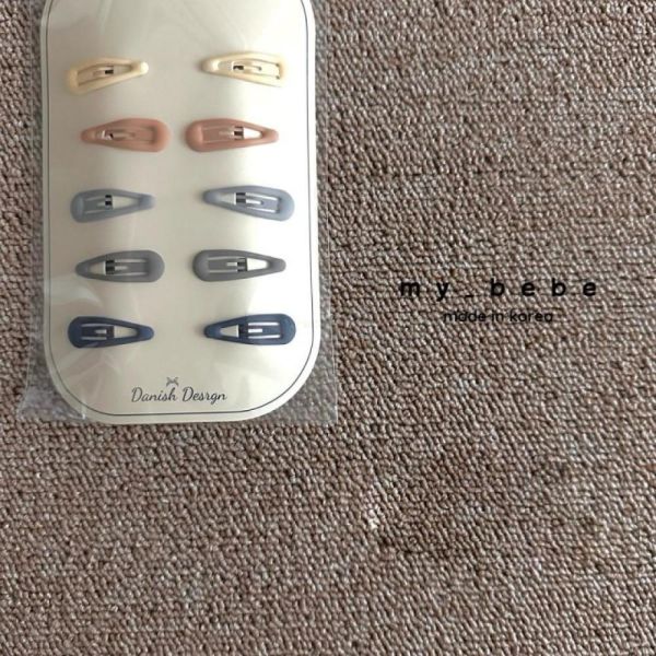 馬卡龍色滴答夾髮夾 10入 