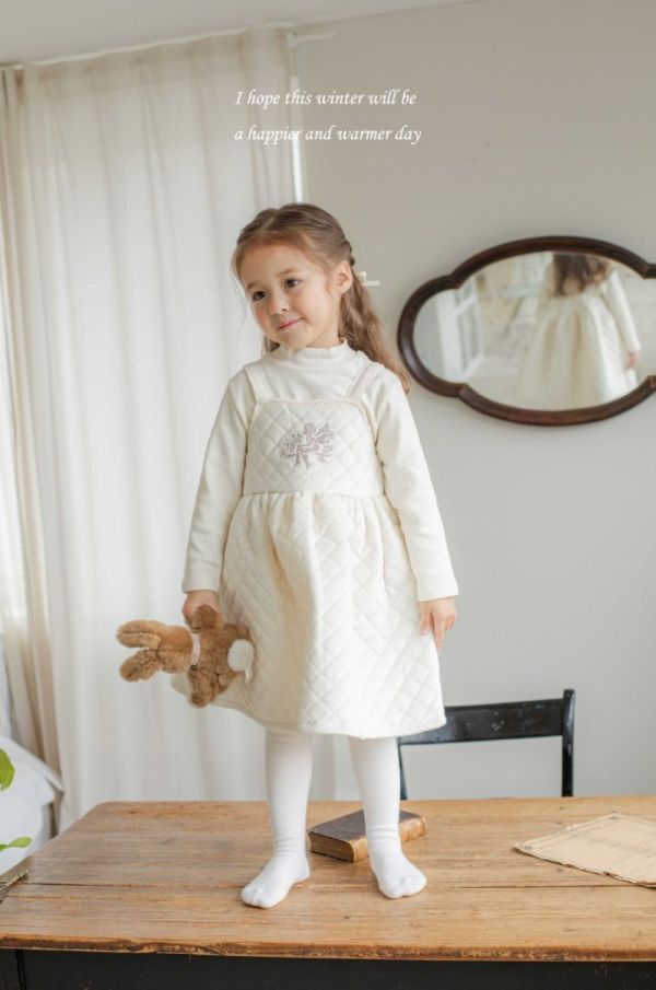 暖暖菱格紋背心裙 