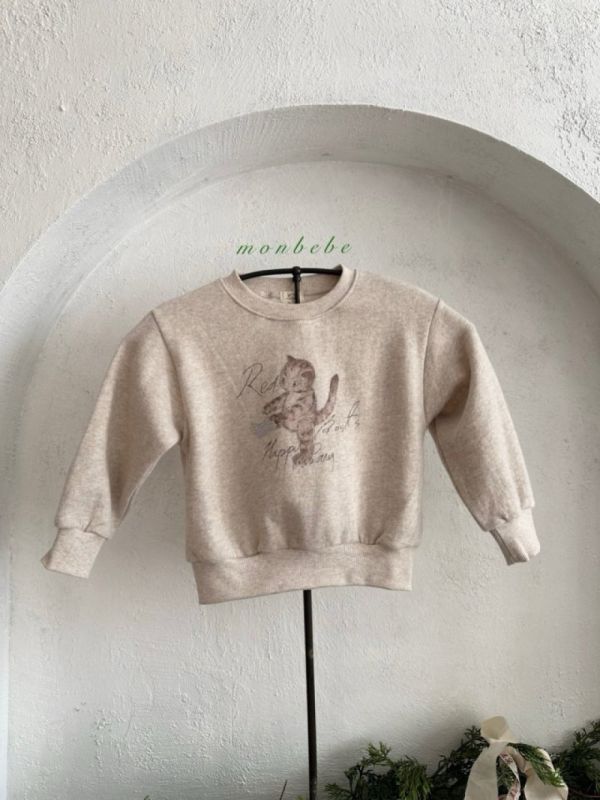 親子系列 貓咪插畫印花長袖衛衣 包屁衣」 