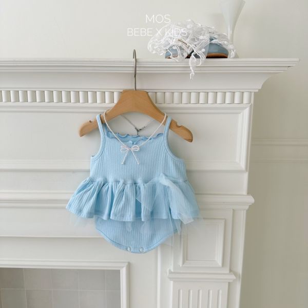 現貨 Bebe-卷邊層次舞裙包屁衣 姊妹裝 