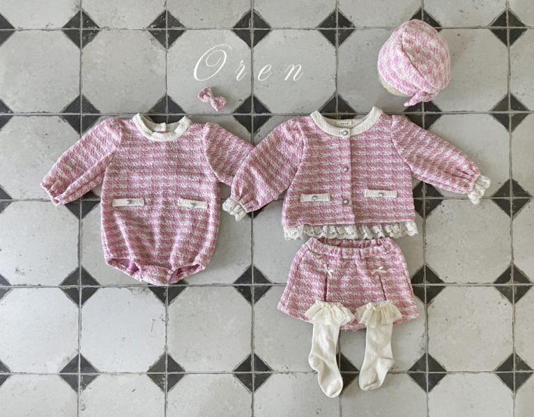 Bebe-格紋蝴蝶結貝雷帽 可成套搭配 