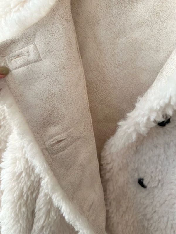 親子系列 北歐冬日保暖大衣 奶油色 